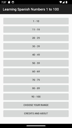 Learn Spanish Numbers 1 to 100 - Screenshot 1