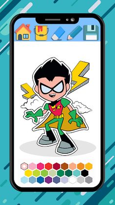 Teen Titans coloring cartoon - Screenshot 2