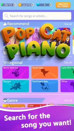Pop Cat Music Piano Tiles - Screenshot 1