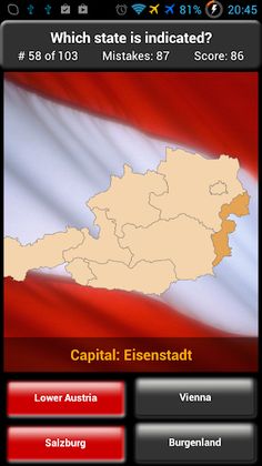 Austria Map Quiz - Screenshot 3