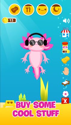 Axolotl Virtual Pet cute game - Screenshot 2