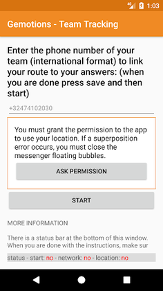 Gemotions Team Tracking - Screenshot 2
