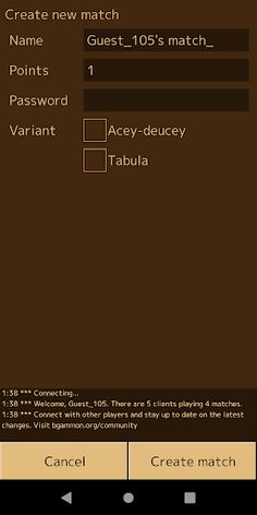 bgammon.org - Play Backgammon - Screenshot 3