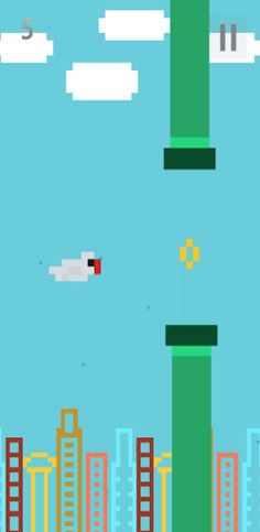 flappy white bird - Screenshot 1
