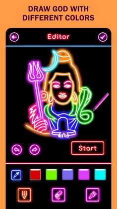 Learn To Draw Glow Gods - Screenshot 4