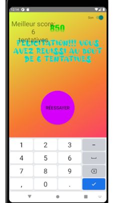 Challenge Plus ou moins - Screenshot 1