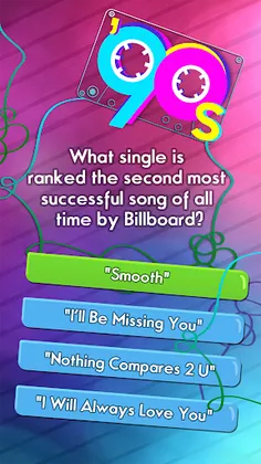 90s Music Trivia Quiz Game - Screenshot 1
