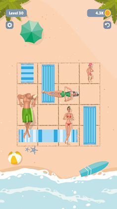 Towel Sort - Beach Edition - Screenshot 2