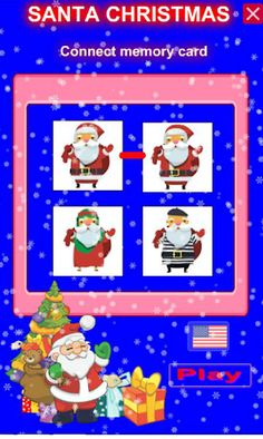 Memory card game with Santa - Screenshot 1