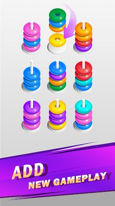 Hoop Sort - Color Stack Puzzle - Screenshot 3