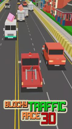 Blocky Traffic Racer Master 3D - Screenshot 2