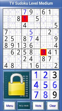 TV Sudoku: 4x4, 9x9 and 16x16 - Screenshot 1