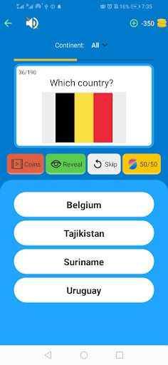 World Flags and Capitals Quiz - Screenshot 3
