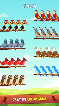 Bird Color Sort Puzzle - Screenshot 2