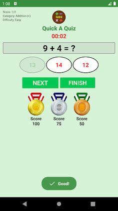 Quick A Quiz: Arithmetic, Math - Screenshot 4