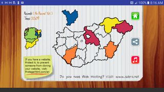 Hungary Map Puzzle Game - Screenshot 2