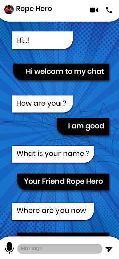 Rope Hero: Call Chat Superhero - Screenshot 4