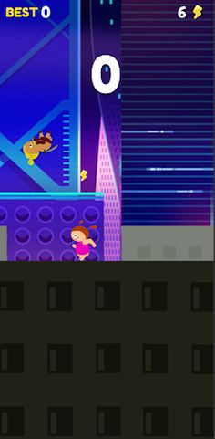 Rooftop Ninja Jump - Screenshot 1