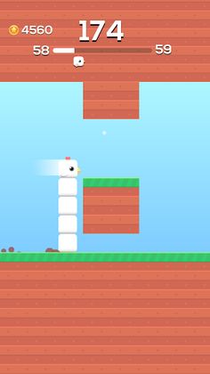 Square Bird - Flappy Chicken - Screenshot 1
