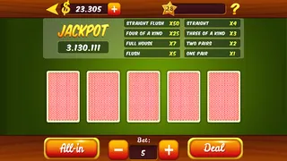 Video Poker Jacks or Better HD - Screenshot 1