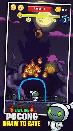 Save Pocong : Draw Line - Screenshot 1