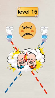 Twins Toilet Rush Puzzle Game - Screenshot 2