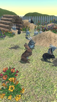 Rabbit Friends - caring games - Screenshot 3