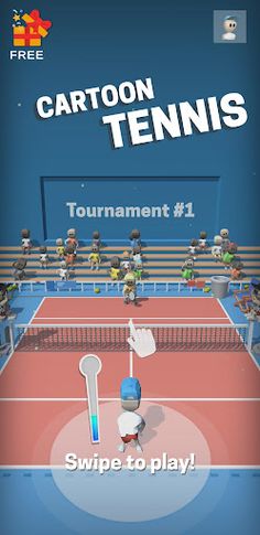 Cartoon Tennis : Funny Tennis - Screenshot 1