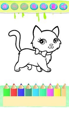 Cat Kitten Coloring Book. - Screenshot 4