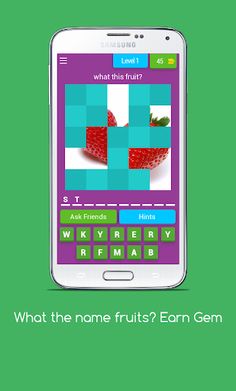 Fruit Name : Win Gems Quiz - Screenshot 1