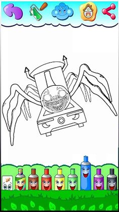 Choo Choo Charles Coloring - Screenshot 3