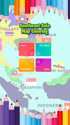 southeast Asia Coloring Map - Screenshot 1