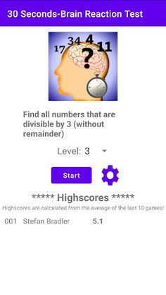 30 Seconds-Brain Reaction Test - Screenshot 1