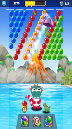 Dinosaur Oasis Adventure Bubbl - Screenshot 1