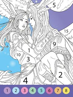 Fantasy Coloring by Numbers - Screenshot 2