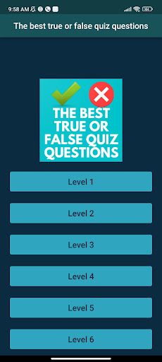 True or false quiz - Screenshot 1