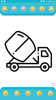 Coloring Concrete Mixer Truck - Screenshot 1