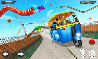 Tuk Tuk Rikshaw Ramp Stunt 3D - Screenshot 1