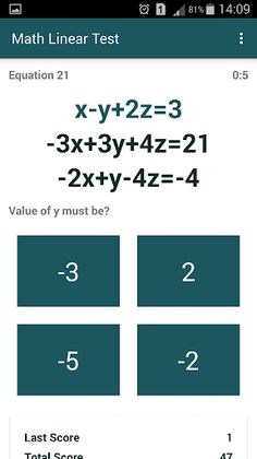 Math Linear Test - Screenshot 3