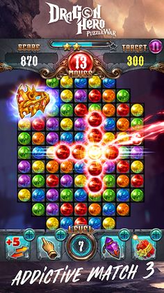 Dragon War Puzzle Match - Screenshot 1