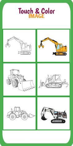 Excavator coloring book - Screenshot 1