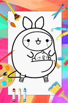 Cute Molang Coloring Book - Screenshot 3