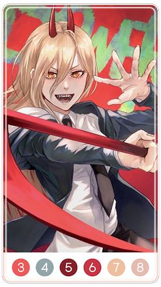 Chainsaw Man Color by Number - Screenshot 4