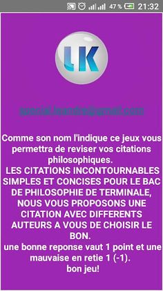 Quiz Citations Philo - Screenshot 3