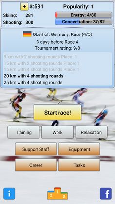Biathlon Manager 2018 - Screenshot 1