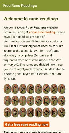 Free Rune Readings - Screenshot 1