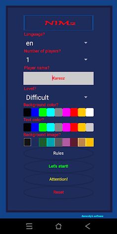 Logic game: NIM 2 - Screenshot 1