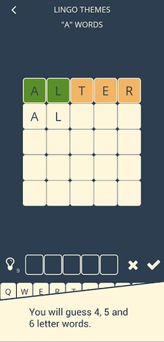Lingo Themes. The word game - Screenshot 4