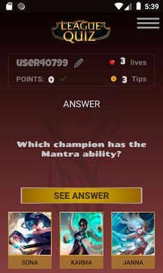 LeagueOfQuiz - See how much yo - Screenshot 2