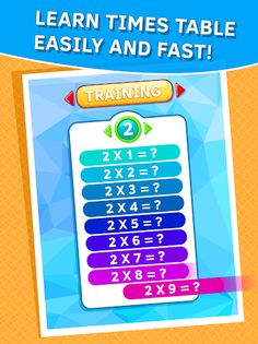 Learn times tables games PRO - Screenshot 1